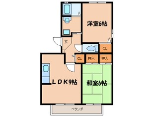 ハイカム－ル山本Ａ棟の物件間取画像